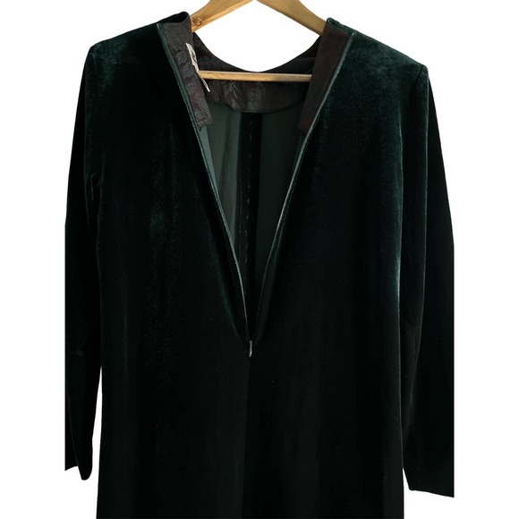 J.B.S. Vintage‎ Women’s Size 8 Emerald Green Velvet Dress - Picture 6 of 9